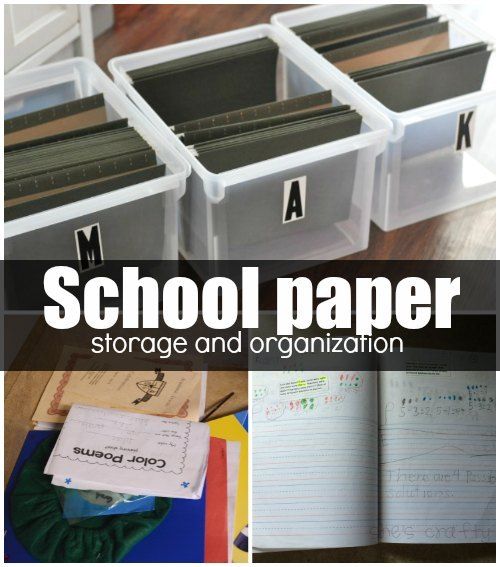 She's Crafty School Paper Storage and Organization